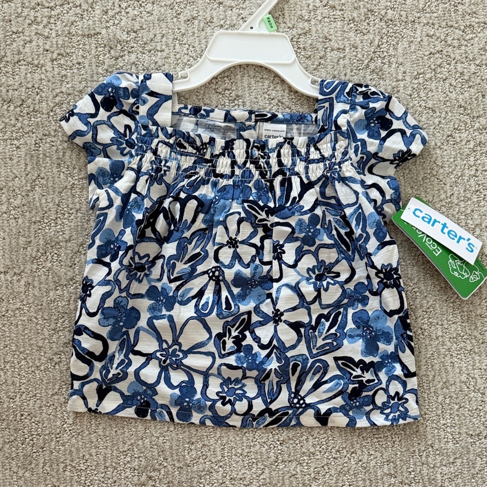 Carter's Navy and White Floral Set